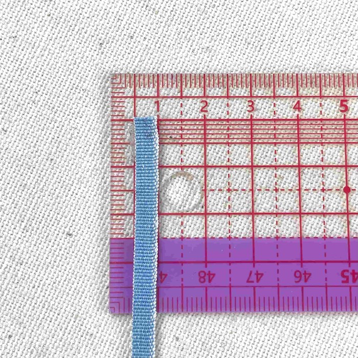 Ruban coton bleu 4 mm