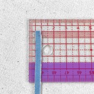 Ruban coton bleu 4 mm