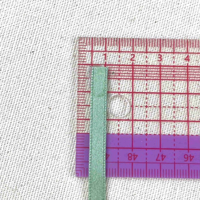 Ruban satin double face olive 10 mm