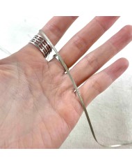 Ruban satin double face beige 1.5 mm