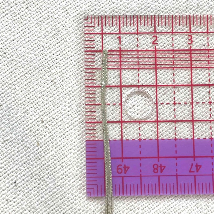 Ruban satin double face beige 1.5 mm