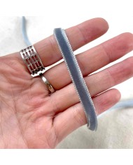 Ruban velours gris 7 mm