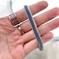 Ruban velours gris 7 mm