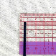 Ruban satin double face noir 3 mm