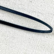 Ruban satin double face noir 3 mm