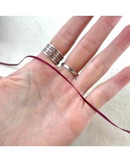 Ruban satin double face burgundy 1.5 mm