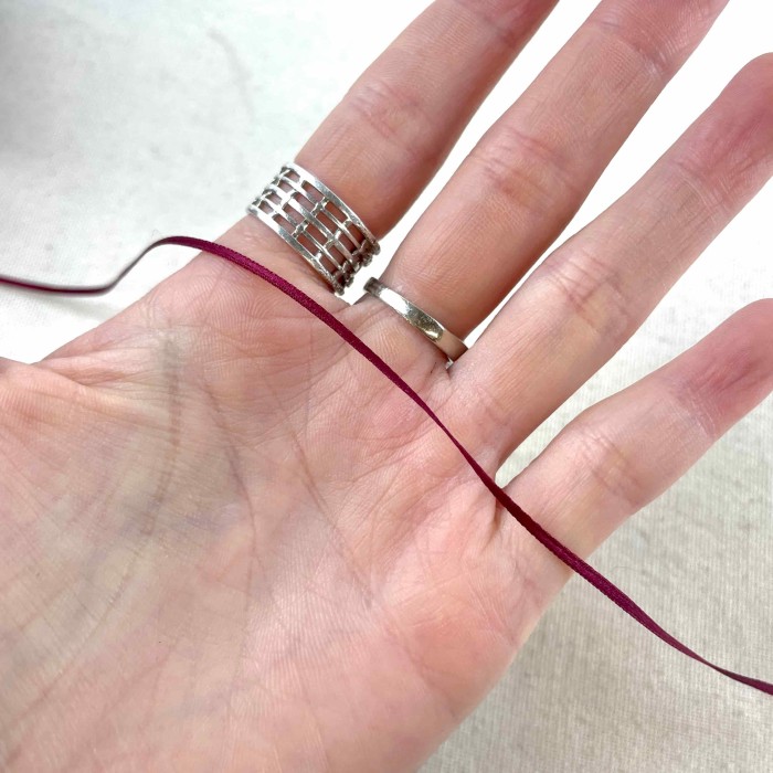 Ruban satin double face burgundy 1.5 mm