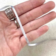 Ruban satin double face gris 3 mm