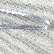 Ruban satin double face gris 3 mm