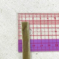 Ruban velours double face olive 10 mm