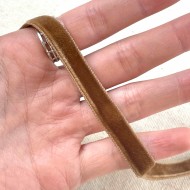 Ruban velours double face marron 10 mm