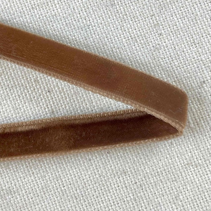 Ruban velours double face marron 10 mm