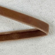 Ruban velours double face marron 10 mm