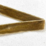 Ruban velours double face kaki 16 mm