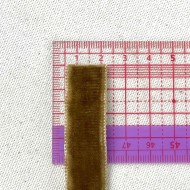 Ruban velours double face kaki 16 mm