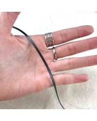 Ruban satin double face gris foncé 3 mm