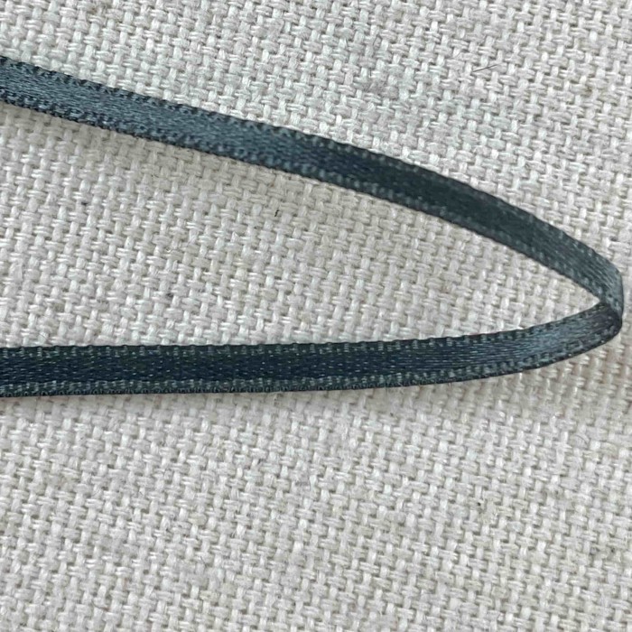 Ruban satin double face gris foncé 3 mm
