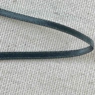 Ruban satin double face gris foncé 3 mm
