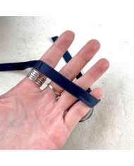 Ruban polyester anthracite 10 mm