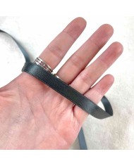 Ruban satin double face gris foncé 10 mm