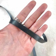 Ruban satin double face gris foncé 10 mm