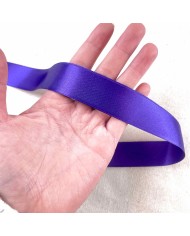 Ruban satin double face violet 25 mm