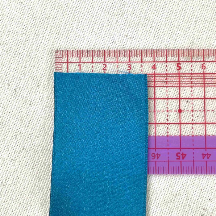 Ruban satin double face turquoise 38 mm