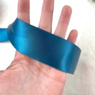 Ruban satin double face turquoise 38 mm