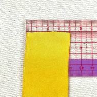 Ruban satin double face jaune 38 mm