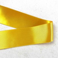 Ruban satin double face jaune 38 mm