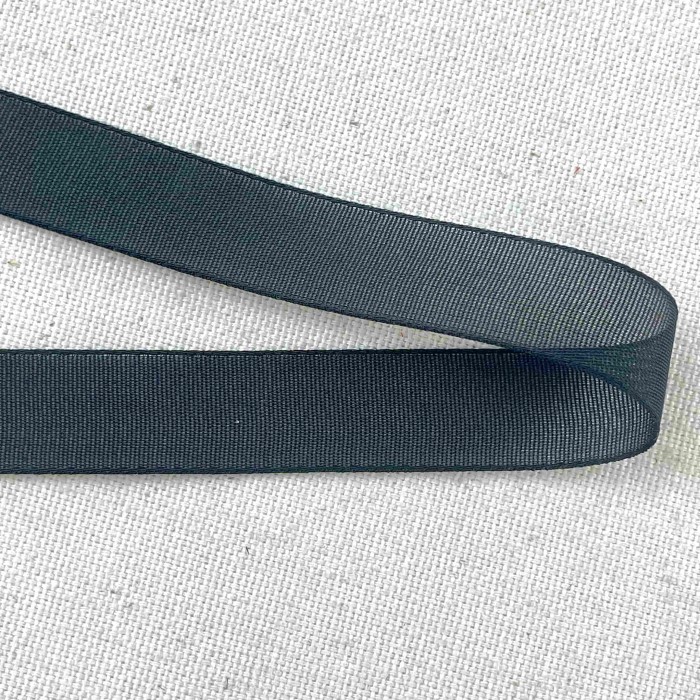 Ruban extra-fort voile noir 15 mm