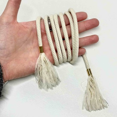 Cordon de serrage crème or fantaisie 1.40m