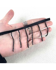 Galon à frange perles noir 5.5cm