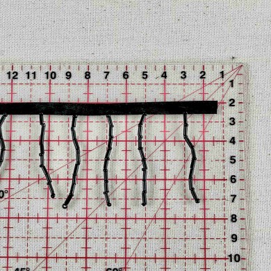 Galon à frange perles noir 5.5cm