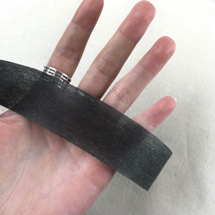 Ruban entoilage thermocollant noir 3cm