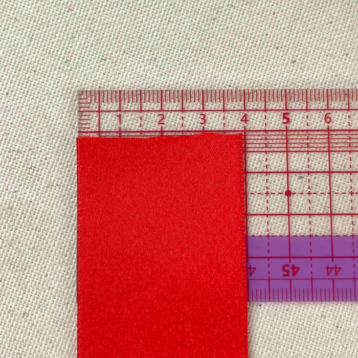 Ruban satin double face rouge 38 mm