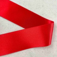 Ruban satin double face rouge 38 mm