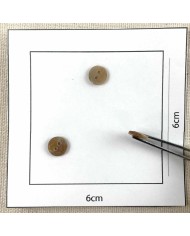Bouton nacre rond taupe 7mm