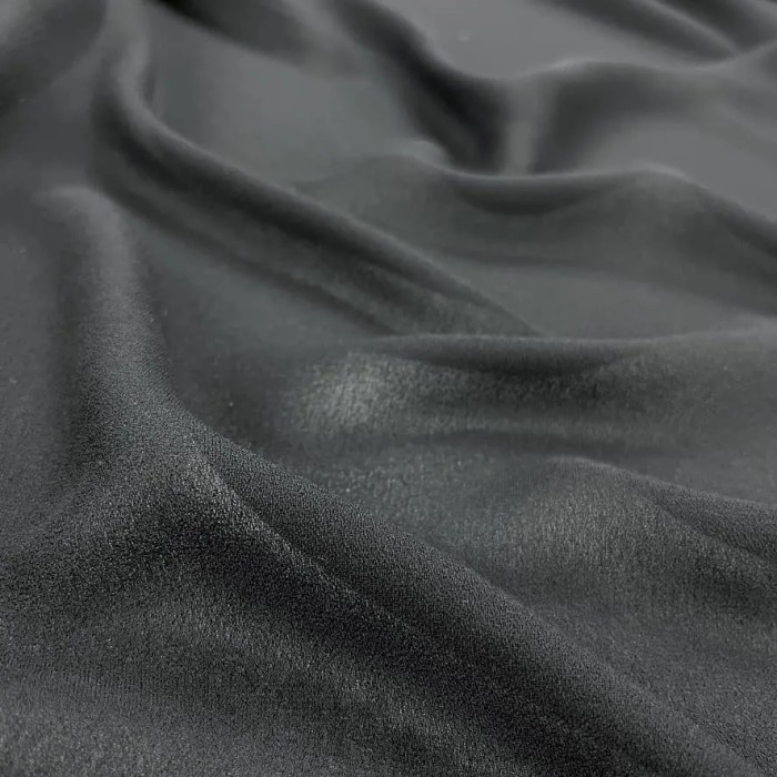 Tissu voile de viscose crêpe noir Tissu voile de viscose crêpe noir