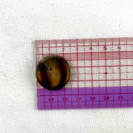 Bouton rond plastique marbre marron 25mm