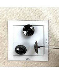 Bouton rond métal fantaisie bijou 22mm Bouton rond métal fantaisie bijou 22mm