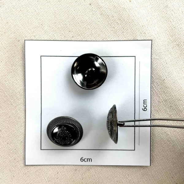 Bouton rond métal fantaisie bijou 22mm Bouton rond métal fantaisie bijou 22mm