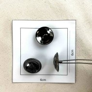 Bouton rond métal fantaisie bijou 22mm Bouton rond métal fantaisie bijou 22mm