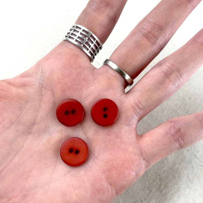 Bouton rond plastique argile 12mm