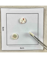Bouton rond nacre blanc 10mm