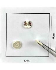 Bouton rond nacre blanc 10mm