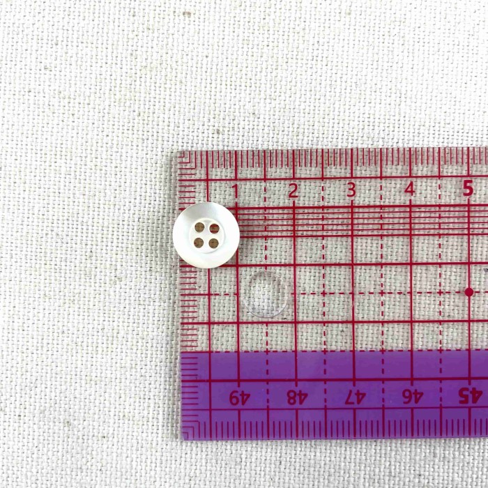Bouton rond nacre blanc 10mm