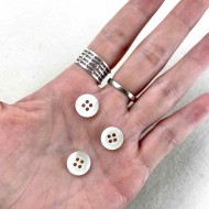 Bouton rond nacre blanc 10mm