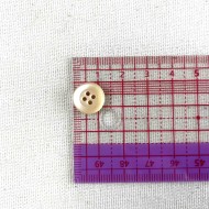 Bouton rond nacre crème 12mm