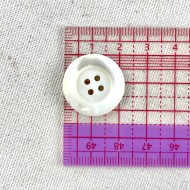 Bouton rond nacre blanc 22mm
